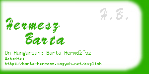 hermesz barta business card